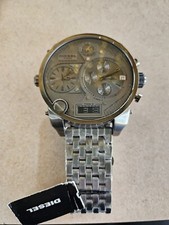 Diesel Big Daddy Smoke-Tone Dial SS Chronograph Quartz Mens Watch DZ7247