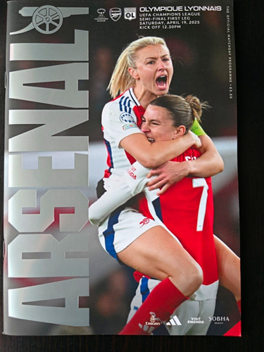 Arsenal women lyon programme - arsenal, v