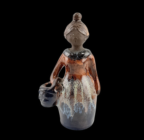 Vtg ceramic figurine - ceramic, vase