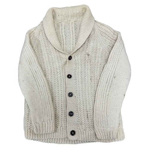Vintage aran knit jumper cream - aran,