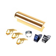 Gold Metal Guitar Slide Accessories Set For Lap Steel Styles Performances