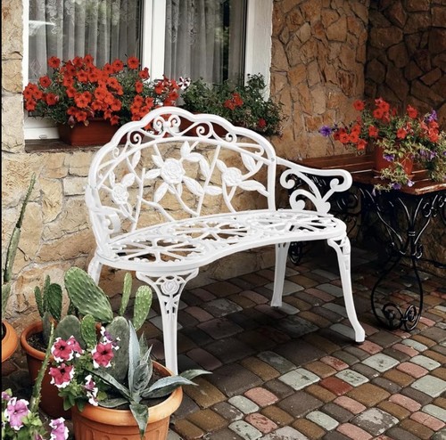 Cast aluminium garden - aluminium, bench