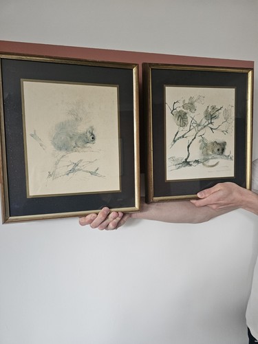 Pair vintage mads stage - mads, prints
