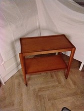 Vintage 1970s 2 tier Wood Teak