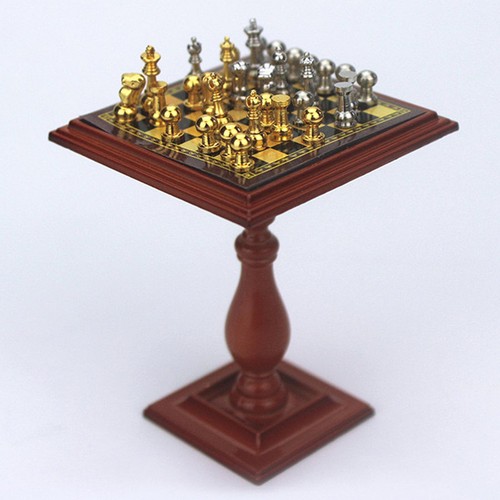 Miniature dollhouse chess set - miniature,