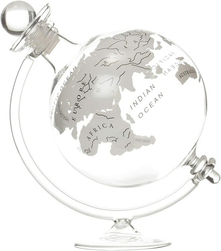 Vintage glass globe decanter - glass,