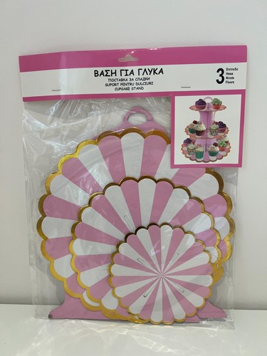 Pink gold tier cardboard - pink, 3