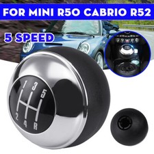 5 Speed Gear Shift Knob Shifter Chrome Manual Replacement For BMW MINI R50 R52