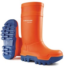 Dunlop PuroFort Thermo+ Mens Orange Safety Work Steel Toe/Midsole S5 Wellingtons