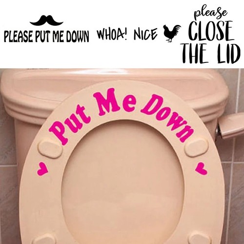 Toilet seat sticker funny put - toilet,