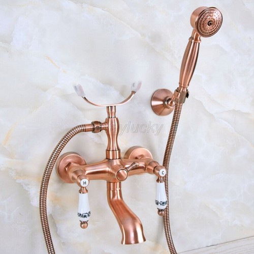 Red copper clawfoot bath - copper, tub