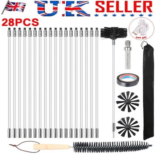 Chimney sweep set - 6in, flue