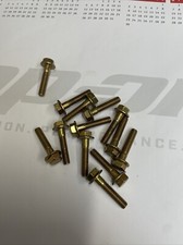 13 Rocker Cover Bolts Zink Plated Gold Landrover TD5 Engine Defender Discovery