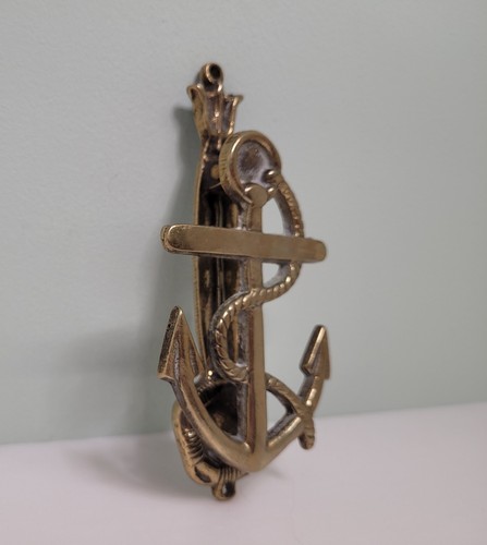 Vintage brass door knocker - door,