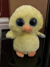 VGC Ty Beanie Boo Goldie the Chick Solid Eye Retired Very Good Condition