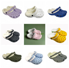 New Crocs Adults Mens Womens Classic Lined Warm Faux Fur Slip On Slipper Clogs