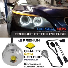 90W BMW E60 LCI 2007- white HEADLAMPS ANGEL EYES HALO RINGS LED MARKER /A29