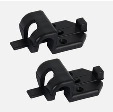 2x Black Sliding Table Rail