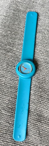 Slap watch band blue silicone - watch,