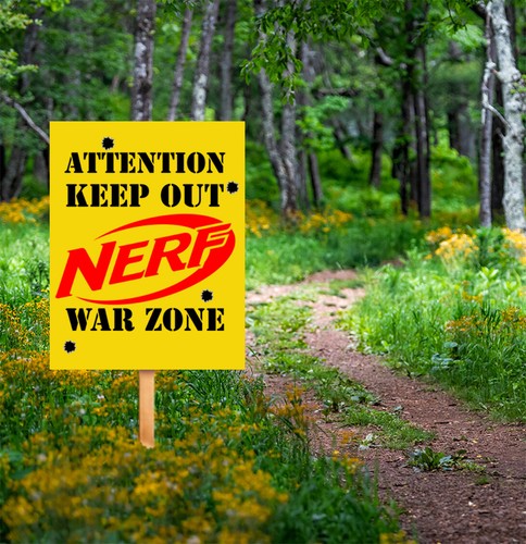 Nerf vinyl warning war - vinyl,