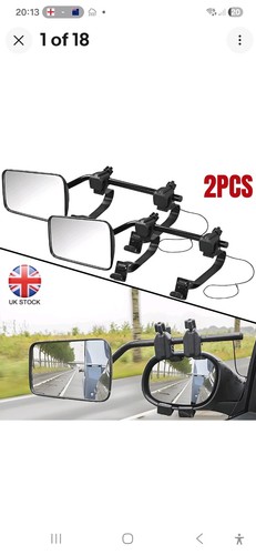 Flat caravan towing mirrors - flat,