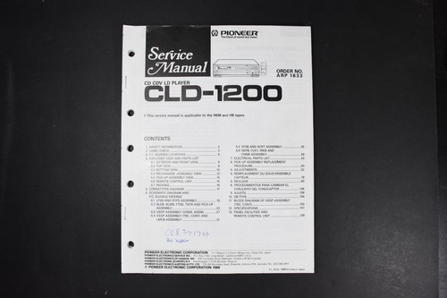 Pioneer cld 1200 cdv - cd, ld