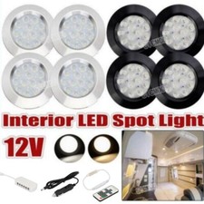 2-12X 12V LED Downlight Recessed Ceiling Lamp RV Caravan Camper Motorhome Boat