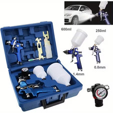 HVLP Dual Spray Gun Set – 0.8mm 1.4mm Gravity Feed Air Paint Sprayers