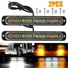 Car Amber/White LED Strobe Flash Light 24 LED Police Warning Flashing Lamp DC12V
