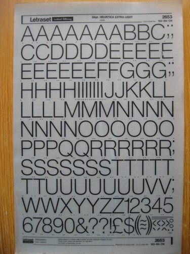 Letraset upper case num - letraset,