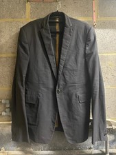 Carol Christian Poell Black Shawl Collar Blazer XS Mid Length Button Closure