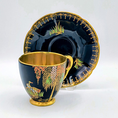Carlton ware black gold - &,