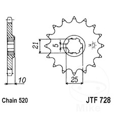 JT Front Sprocket 16 Tooth 520