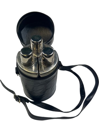 Vintage hip flask - flask, glass