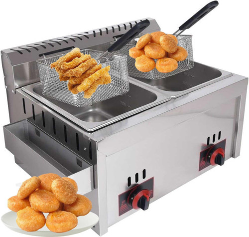 Stainless steel lpg fryer - stainless,