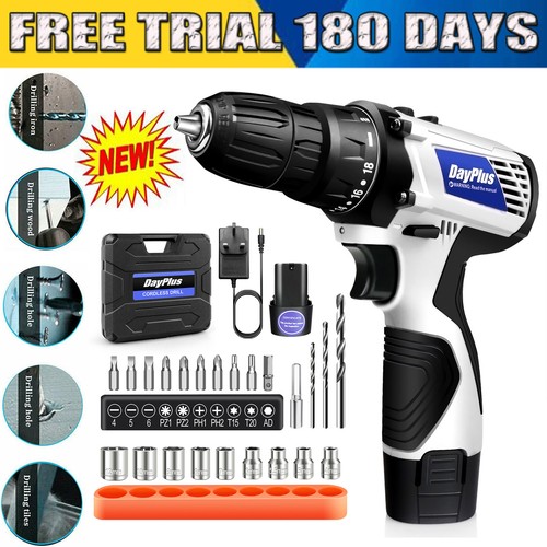 Cordless electric drill - drill, hammer