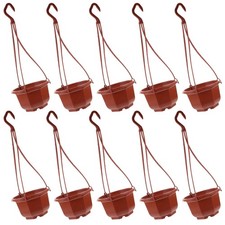  10 Sets of Garden Hanging Indoor Hanging Orchid Pots with Hooks Indoor