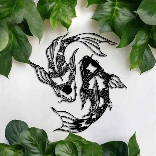 Set art deco koi fish - set,