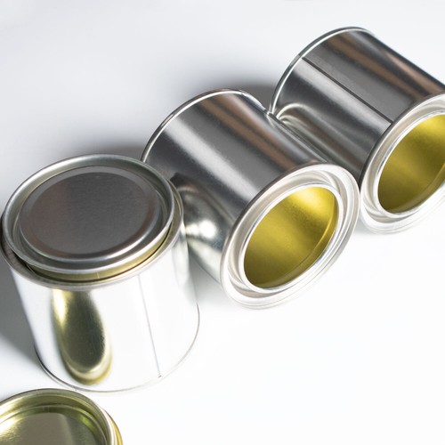 Empty metal tin cans - empty,