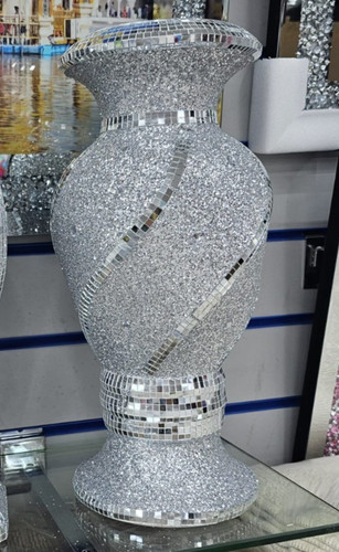 40cm stunning silver vase - silver,