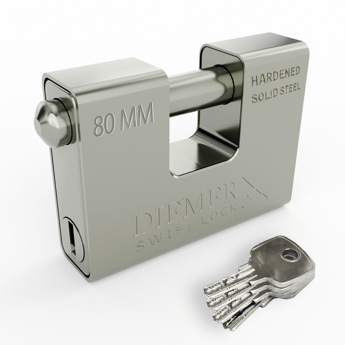 Heavy duty padlock armoured - duty,
