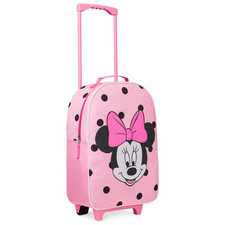 Disney Kids Girls Minnie Trolley Bag Suitcase Luggage Travel Bag Lightweight