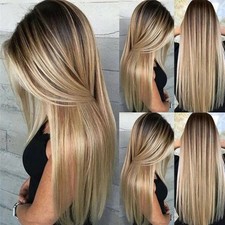 Ombre Blonde Women Real Long