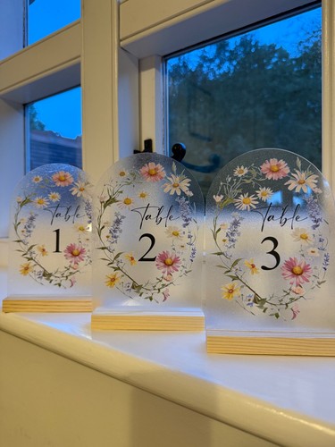 Floral arched frosted wedding