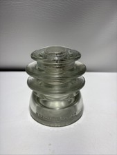 Vintage Hemingray 56 Clear Glass Insulator Made In USA