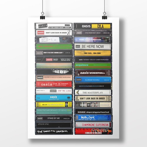 Oasis poster cassette - poster:,