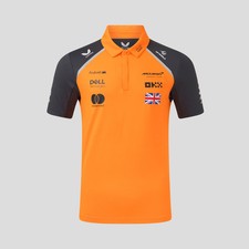 McLaren Racing F1 Official Team 2025 Polo Shirt Lando Norris Mens - Papaya