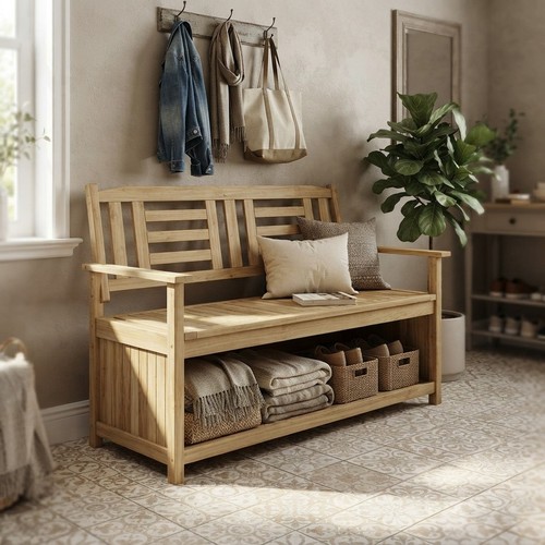 Elegant garden storage bench - elegant,