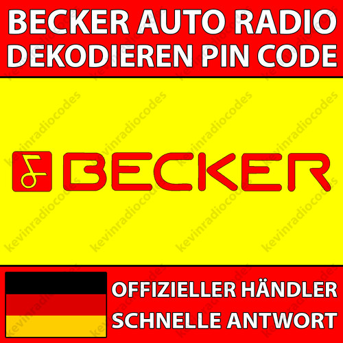 Becker radio decoding - radio, pin
