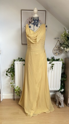 Pastel yellow chiffon - yellow, maxi